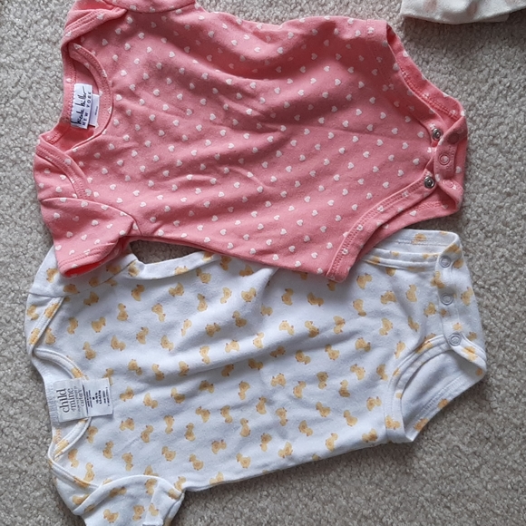 Baby outfits summer 3 to 6 month yellow pink baby girl clothes. - Picture 3 of 7